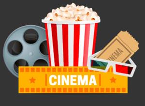 Picture of Popcorn and movie ticket 